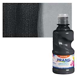 Prang Ready-To-Use Washable Tempera Paint - Black, 8 oz and swatch