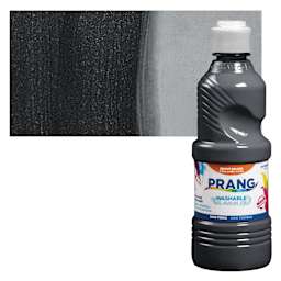 Prang Ready-To- Use Washable Tempera Paint- Black, Pint and swatch