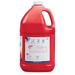 Prang Ready-To-Use Washable Tempera Paint - Red, Gallon back of bottle
