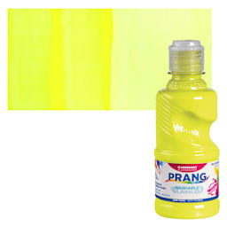 Prang Ready-To-Use Washable Tempera Paints - Fluorescent Yellow, 8 oz bottle and swatch