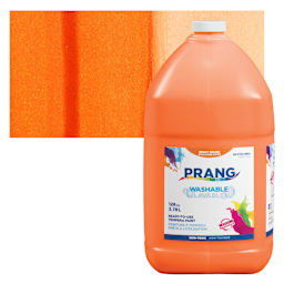 Prang Ready-To-Use Washable Tempera Paint - Orange, Gallon and swatch