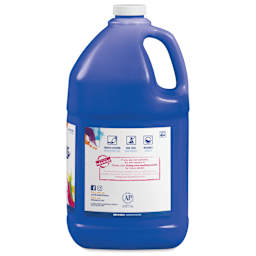Prang Ready-To-Use Washable Tempera Paint - Blue, Gallon back of bottle