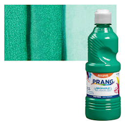 Prang Ready-To-Use Washable Tempera Paint - Green, 16 oz bottle and swatch