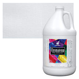Chroma Chromatemp Artists' Tempera Paint - White, 128 oz bottle and swatch