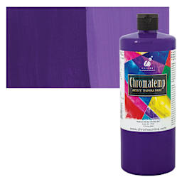 Chroma Chromatemp Artists' Tempera Paint - Violet, Quart and swatch