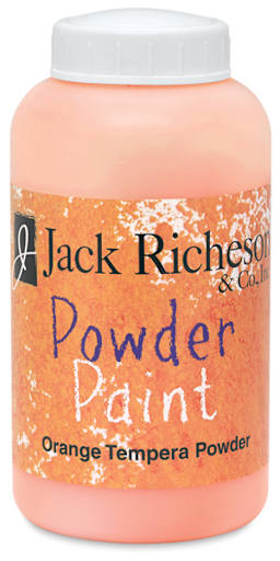 Richeson Powdered Tempera Paint - Front of Orange 1 lb jar