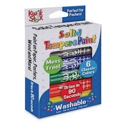 Kwik Stix Tempera Paint - Primary Colors, Set of 6 (In packaging)