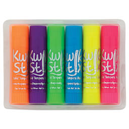 Kwik Stix Tempera Paint - Neon Colors, Set of 6 (Out of packaging)