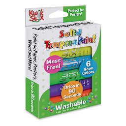 Kwik Stix Tempera Paint - Neon Colors, Set of 6 (In packaging)
