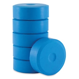 Richeson Tempera Cakes - Fluorescent Blue, Pkg of 6, Small