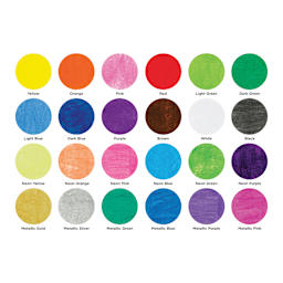 artPOP! Washable Paint Stick Set of 24, Classic, Neon, and Metallic Colors, swatches