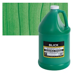Blick Washable Tempera Paint - Green, Gallon and swatch