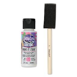 DecoArt Americana Additions Make It Stain Gel Wood Stain Medium and brush