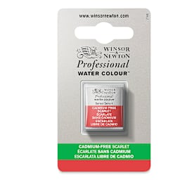 Winsor & Newton Artists' Watercolor - Cadmium-Free Scarlet, Half-Pan