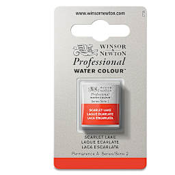 Winsor & Newton Professional Watercolor - Scarlet Lake, Half Pan