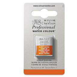 Winsor & Newton Professional Watercolor - Burnt Sienna, Half Pan