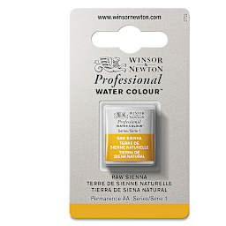 Winsor & Newton Professional Watercolor - Raw Sienna, Half Pan