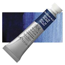Winsor & Newton Professional Watercolor - Prussian Blue, 5 ml Tube and swatch