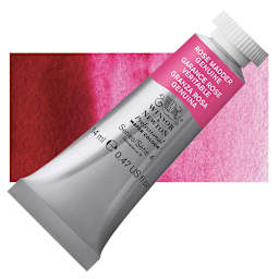 Winsor & Newton Professional Watercolor - Rose Madder Genuine , 14 ml Tube and swatch