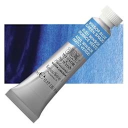 Winsor & Newton Professional Watercolor - Winsor Blue (Green Shade), 5 ml Tube and swatch