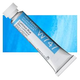 Holbein Artists' Watercolor - Luminous Blue, 5 ml Tube and swatch