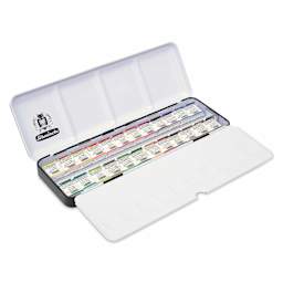 Schmincke Horadam Aquarell Watercolor Pans - Blick Exclusive! Set of 24, Foliage, Half Pans