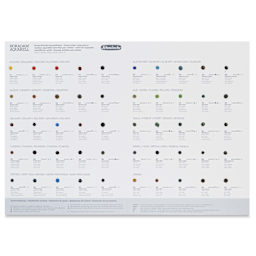 Schmincke Horadam Aquarell Artist Watercolor - 50 Color Dot Card, Supergranulation