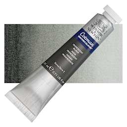 Winsor & Newton Cotman Watercolor - Iridescent Black, 21 ml, Tube and swatch