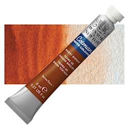 Winsor & Newton Cotman Watercolor - Burnt Sienna, 8 ml tube and swatch