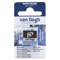 Van Gogh Watercolor Half Pan - Burnt Umber