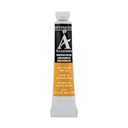 Grumbacher Academy Watercolor - Cadmium Yellow Deep Hue, 7.5 ml tube