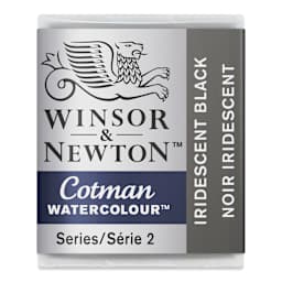 Winsor & Newton Cotman Watercolor - Iridescent Black, Half Pan