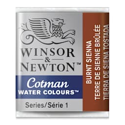 Winsor & Newton Cotman Watercolor Half Pan - Burnt Sienna