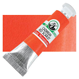 Old Holland Classic Artist Watercolor - Cadmium Red Scarlet, 6 ml Tube and swatch