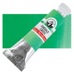 Old Holland Classic Artist Watercolor - Emerald Green, 6 ml tube and swatch
