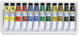 Yarka Student Watercolor Set - Set of 12 colors shown open in storage tray