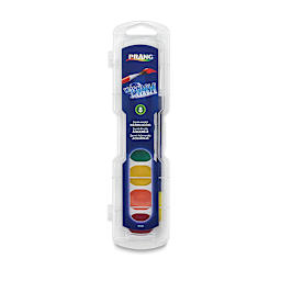 Prang Washable Watercolors - Oval Pans, Set of 8, front of the packaging