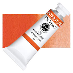 Da Vinci Artists' Permanent Watercolor - Vermilion Hue, 37 ml tube and swatch