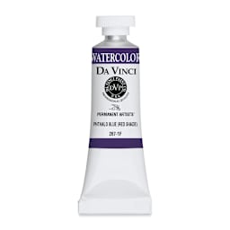 Da Vinci Artists' Permanent Watercolor - Phthalo Blue (Red Shade), 15 ml tube