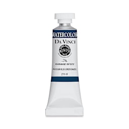 Da Vinci Artists' Permanent Watercolor - Prussian Blue (Green Shade), 15 ml tube