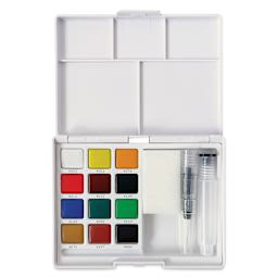 Sakura Koi Watercolor Half Pan - Set of 12 Sketch Box, Assorted Colors