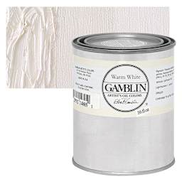 Gamblin Artists' Oil Color - Warm White, 16 oz can and swatch