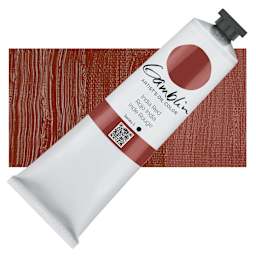 Gamblin Artist's Oil Color - India Red, 150 ml tube and swatch