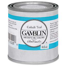 Gamblin Artist's Oil Color - Cobalt Teal, 8 oz Can