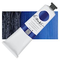 Gamblin Artist's Oil Color - Indanthrone Blue, 150 ml tube and swatch