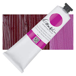 Gamblin Artist's Oil Color - Quinacridone Violet, 150 ml tube and swatch