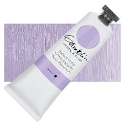 Gamblin Artist's Oil Color - Radiant Violet, 37 ml tube and swatch