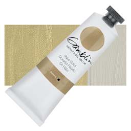 Gamblin Artist's Oil Color - Pale Gold, 37 ml tube and swatch