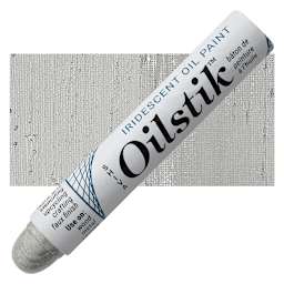 Shiva Oilstik Oil Paint - Iridescent Silver oilstik and swatch