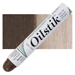 Shiva Oilstik Oil Paint - Burnt Umber oilstik and swatch